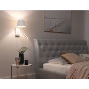 Aplica de perete ELTAP, Vespillo, 26x18x38 cm, 1xE27, 1xG9, 15W/8W, otel/PVC, alb imagine