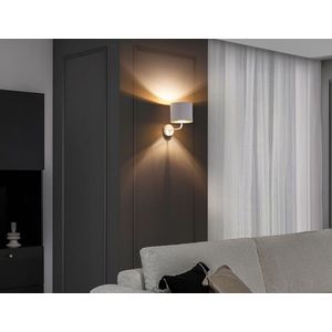 Aplica de perete ELTAP, Vespillo, 26x18x24 cm, 1xE27, 15W, otel/PVC, alb/auriu imagine
