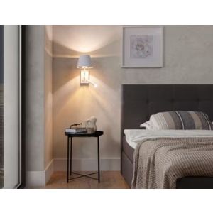 Aplica de perete ELTAP, Vespillo, 26x18x38 cm, 1xE27, 1xG9, 15W/8W, otel/PVC, alb/auriu imagine