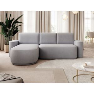 Coltar extensibil stanga 4 locuri ELTAP, Aurumm, 285x180x92 cm, lemn/poliester, gri inchis imagine