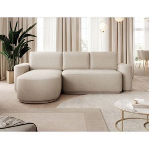 Coltar extensibil stanga 4 locuri ELTAP, Aurumm, 285x180x92 cm, lemn/poliester, bej inchis imagine