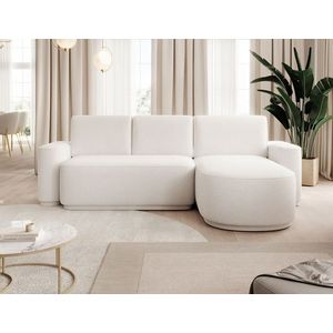 Coltar extensibil dreapta 4 locuri ELTAP, Aurumm, 285x180x92 cm, lemn/poliester, alb imagine
