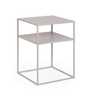 Consola Alrik, Bizzotto, 37.5x37.5x50.5 cm, otel, bej imagine