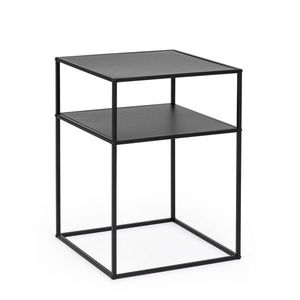 Consola Alrik, Bizzotto, 37.5x37.5x50.5 cm, otel, negru imagine