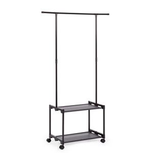 Suport pentru umerase Roald, Bizzotto, 86x35x156 cm, otel/TNT, negru imagine