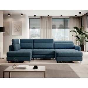 Coltar extensibil dreapta 4 locuri ELTAP, RT-40TOS, Berrto, 306x165x100 cm, lemn/poliester, albastru imagine
