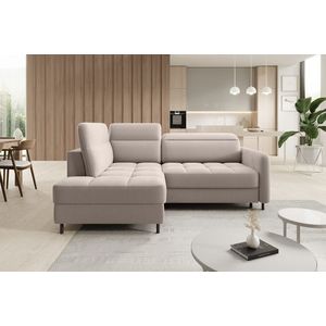 Coltar extensibil stanga 3 locuri ELTAP, LT-18SO, Barea, 208x160x100 cm, lemn/poliester, bej imagine