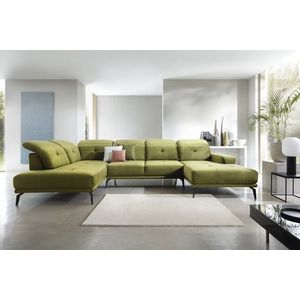 Coltar stanga 6 locuri ELTAP, LT-33LO, Bretan, 350x205x107 cm, lemn/poliester, verde olive imagine