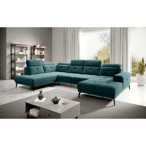 Coltar stanga 6 locuri ELTAP, LT-38VE, Bretan, 350x205x107 cm, lemn/poliester, verde imagine