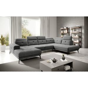 Coltar dreapta 6 locuri ELTAP, RT-04FL, Bretan, 350x205x107 cm, lemn/poliester, gri imagine