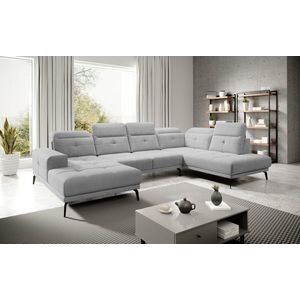 Coltar dreapta 6 locuri ELTAP, RT-04SO, Bretan, 350x205x107 cm, lemn/poliester, gri deschis imagine