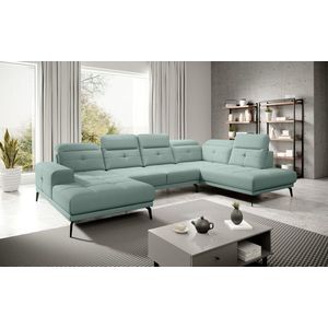 Coltar dreapta 6 locuri ELTAP, RT-100PO, Bretan, 350x205x107 cm, lemn/poliester, turcoaz imagine