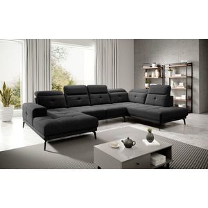 Coltar dreapta 6 locuri ELTAP, RT-10FL, Bretan, 350x205x107 cm, lemn/poliester, negru imagine