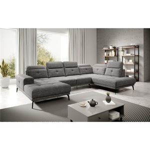 Coltar dreapta 6 locuri ELTAP, RT-130MAR, Bretan, 350x205x107 cm, lemn/poliester, gri imagine