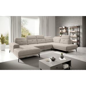 Coltar dreapta 6 locuri ELTAP, RT-18SO, Bretan, 350x205x107 cm, lemn/poliester, bej deschis imagine