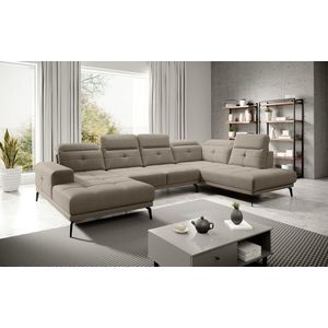 Coltar dreapta 6 locuri ELTAP, RT-18VER, Bretan, 350x205x107 cm, lemn/poliester, bej inchis imagine