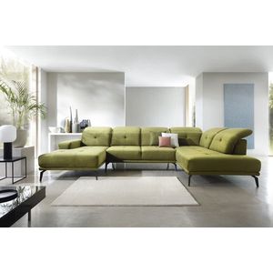 Coltar dreapta 6 locuri ELTAP, RT-33LO, Bretan, 350x205x107 cm, lemn/poliester, verde olive imagine