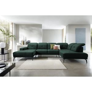 Coltar dreapta 6 locuri ELTAP, RT-35LO, Bretan, 350x205x107 cm, lemn/poliester, verde inchis imagine