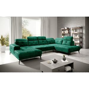 Coltar dreapta 6 locuri ELTAP, RT-35NU, Bretan, 350x205x107 cm, lemn/poliester, verde inchis imagine