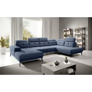 Coltar dreapta 6 locuri ELTAP, RT-40GO, Bretan, 350x205x107 cm, lemn/poliester, albastru imagine