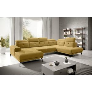 Coltar dreapta 6 locuri ELTAP, RT-45SAV, Bretan, 350x205x107 cm, lemn/poliester, galben imagine