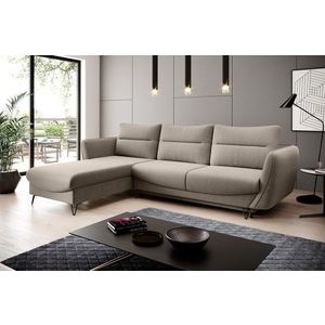 Coltar extensibil stanga 3 locuri ELTAP, LT-18VER, Silva, 276x201x100 cm, lemn/poliester, bej imagine