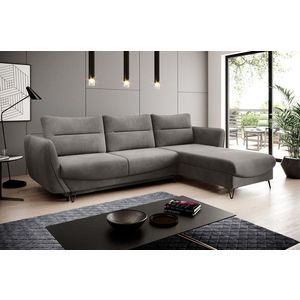 Coltar extensibil dreapta 3 locuri ELTAP, RT-04LO, Silva, 276x201x100 cm, lemn/poliester, gri imagine