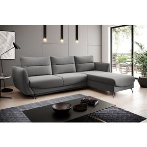 Coltar extensibil dreapta 3 locuri ELTAP, RT-05GO, Silva, 276x201x100 cm, lemn/poliester, gri imagine