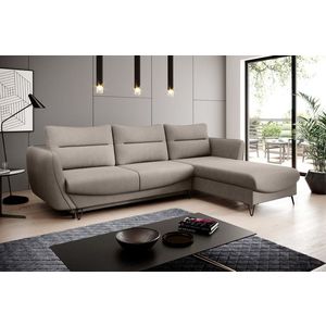 Coltar extensibil dreapta 3 locuri ELTAP, RT-07PO, Silva, 276x201x100 cm, lemn/poliester, gri imagine