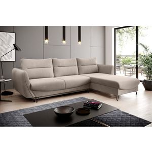 Coltar extensibil dreapta 3 locuri ELTAP, RT-18SO, Silva, 276x201x100 cm, lemn/poliester, bej deschis imagine