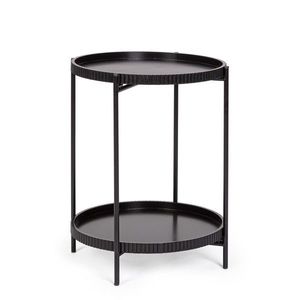 Masuta de cafea Herdys, Bizzotto, D42x52 cm, otel/MDF, negru imagine