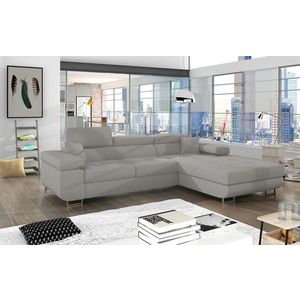 Coltar extensibil dreapta 4 locuri ELTAP, Armd-365, Armando, 289x203x85 cm, lemn/poliester, gri imagine