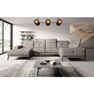 Coltar dreapta 6 locuri ELTAP, RT-07PO, Neviro, 350x201x77 cm, lemn/poliester, gri imagine