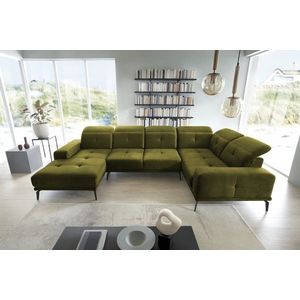 Coltar dreapta 6 locuri ELTAP, RT-33NU, Neviro, 350x201x77 cm, lemn/poliester, verde olive imagine