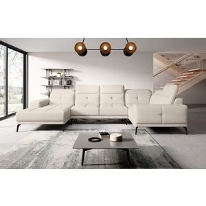Coltar dreapta 6 locuri ELTAP, RT-33SOF, Neviro, 350x201x77 cm, lemn/poliester, bej deschis imagine