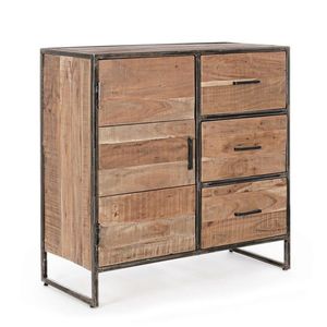 Bufet inferior Elmer, Bizzotto, 90x40x90 cm, lemn de salcam/otel imagine