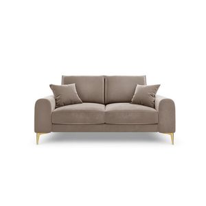Canapea, Madara, Mazzini Sofas, 2 locuri, gold legs, 172x102x90 cm, catifea, bej imagine