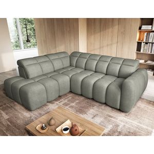 Coltar extensibil stanga 4 locuri ELTAP, LT-100XIL, Falconn, 258x208x107 cm, lemn/poliester, verde imagine