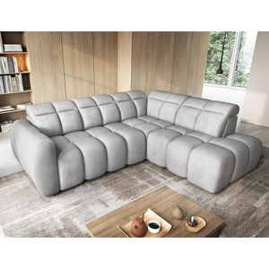 Coltar extensibil dreapta 4 locuri ELTAP, RT-04SO, Falconn, 258x208x107 cm, lemn/poliester, gri imagine