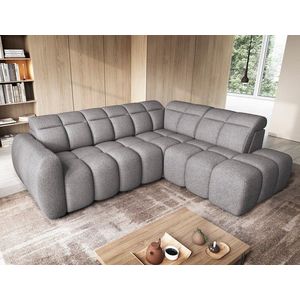 Coltar extensibil dreapta 4 locuri ELTAP, RT-04PAO, Falconn, 258x208x107 cm, lemn/poliester, gri inchis imagine