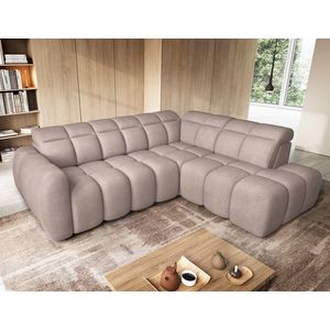 Coltar extensibil dreapta 4 locuri ELTAP, RT-20XIL, Falconn, 258x208x107 cm, lemn/poliester, maro deschis imagine
