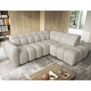 Coltar extensibil dreapta 4 locuri ELTAP, RT-18ROY, Falconn, 258x208x107 cm, lemn/poliester, bej deschis imagine