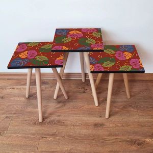Set masute 3 piese, Leona, 3SHP140, Multicolor imagine
