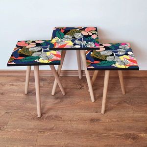 Set masute 3 piese, Leona, 3SHP209, Multicolor imagine
