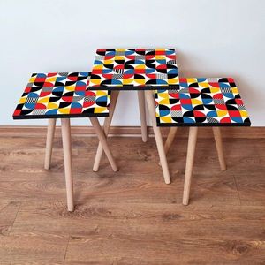 Set masute 3 piese, Leona, 3SHP276, Multicolor imagine
