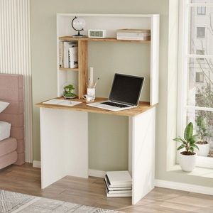 Birou, Locelso, BR2-AW, 90x148.6x51.6 cm, Pin Atlantic / Alb imagine