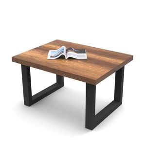 Masuta de cafea, Locelso, MN02, 80x43x60 cm, Nuc / Antracit imagine