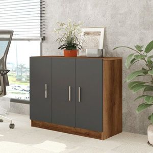 Dulap multifunctional, Locelso, Vario E, 89.1x73.8x38.1 cm, Nuc / Antracit imagine