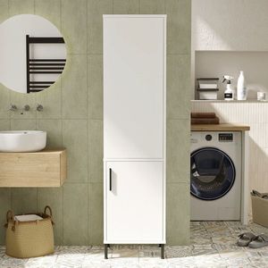 Dulap multifunctional, Locelso, VI1-W, 45x173.6x35.5 cm, Alb imagine