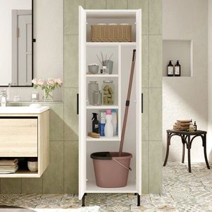 Dulap multifunctional, Locelso, DY1-W, 50.4x165x35.7 cm, Alb imagine